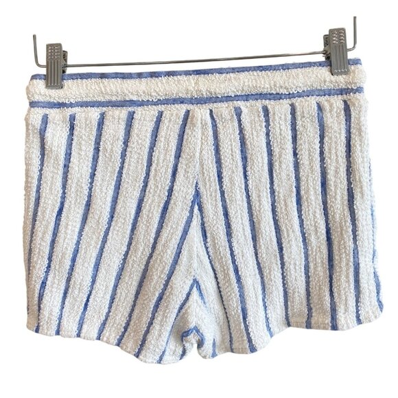 Faherty Pacífica Terry Shorts Stripes Cream Blue Pockets Drawstring Coastal - Picture 6 of 11